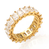 Luxury Cubic Zirconia Ring Row Eternal Crystal Engagement Wedding Ring - Guangzhou Mingshixuan Jewellery CO.,Ltd