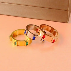 CZ Ring Wedding Party Classic Red Crystal Charming Finger Rings Luxury Jewelry - Guangzhou Mingshixuan Jewellery CO.,Ltd