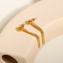 Round Bead Long Tassels Earrings Mini Exquisite Retro Jewelry - Guangzhou Mingshixuan Jewellery CO.,Ltd