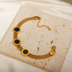 Circular Roman Digital Dial Black Chain Bracelet Watch Chain Bangle Jewelry - Guangzhou Mingshixuan Jewellery CO.,Ltd