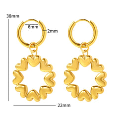 Classic Heart Pendant Necklace Round Hoop Earring Charm Jewelry - Guangzhou Mingshixuan Jewellery CO.,Ltd