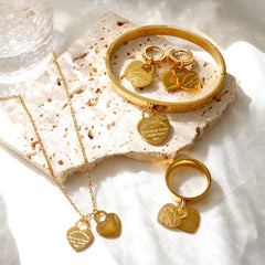 Bracelet with Heart Pendant Luxury Jewelry Lover Cuff Bracelets Bangles Necklace Set - Guangzhou Mingshixuan Jewellery CO.,Ltd