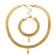 Colorful Rectangle Zircon Choker Necklace - Guangzhou Mingshixuan Jewellery CO.,Ltd