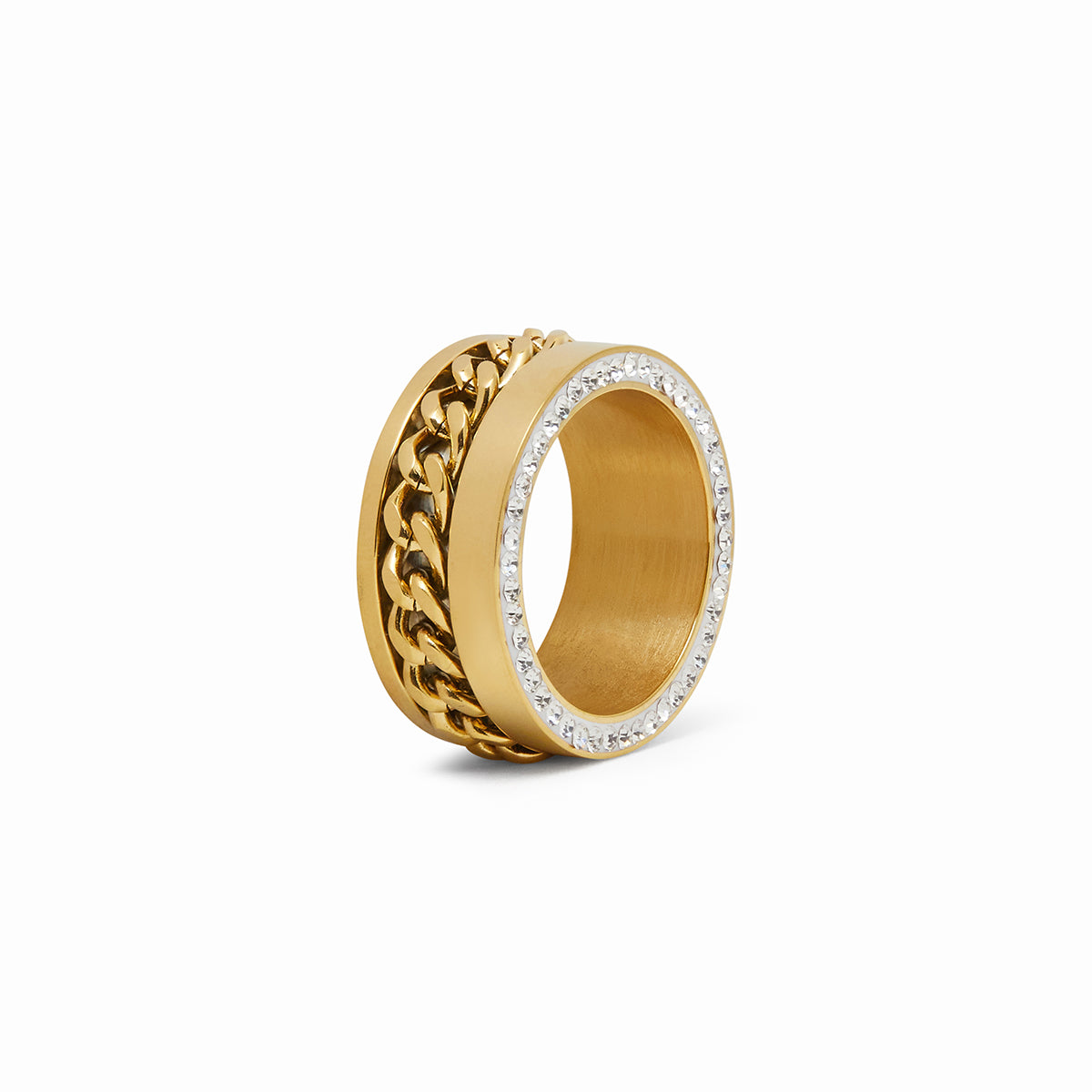 Cuban Stone Layered Ring - Gold