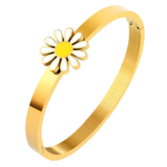 Luxury Bangles Sunflower Design Daisy Charm Bracelet - Guangzhou Mingshixuan Jewellery CO.,Ltd