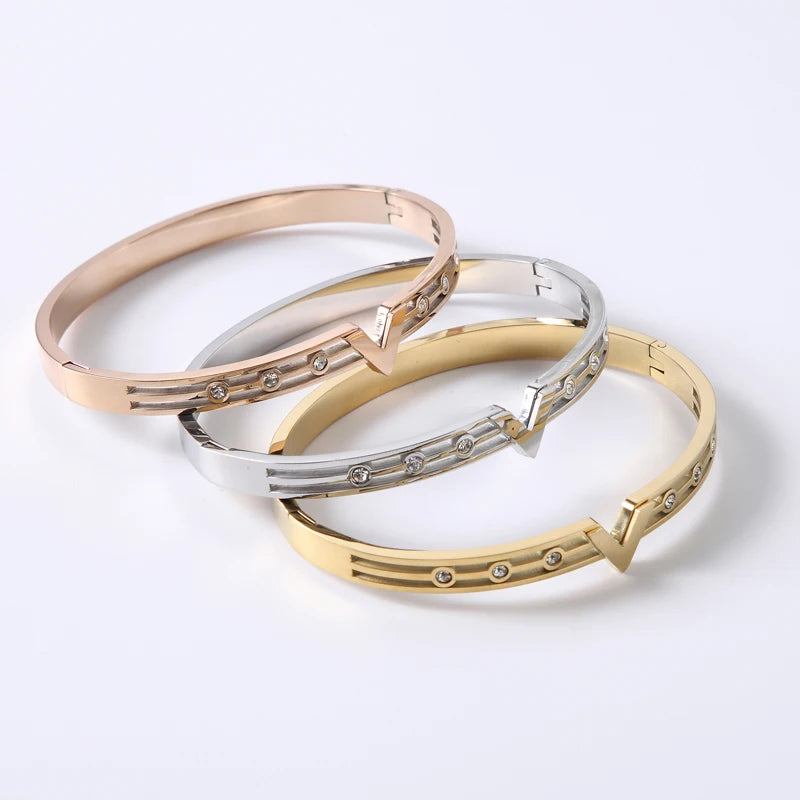 Letter Crystal Charm Wedding Bangle Jewelry Bracelet Gifts - Guangzhou Mingshixuan Jewellery CO.,Ltd