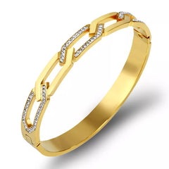 Luxury Hollow Cross CZ Crystals Bracelets Bangles - Guangzhou Mingshixuan Jewellery CO.,Ltd