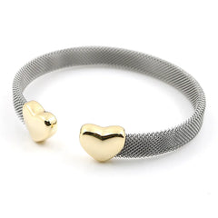 Heart Cuff Bracelets Bangles Mesh Fashion Jewelry - Guangzhou Mingshixuan Jewellery CO.,Ltd