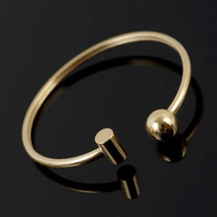 Luxury Round Ball Open Cuff Bracelets Couple Gifts - Guangzhou Mingshixuan Jewellery CO.,Ltd