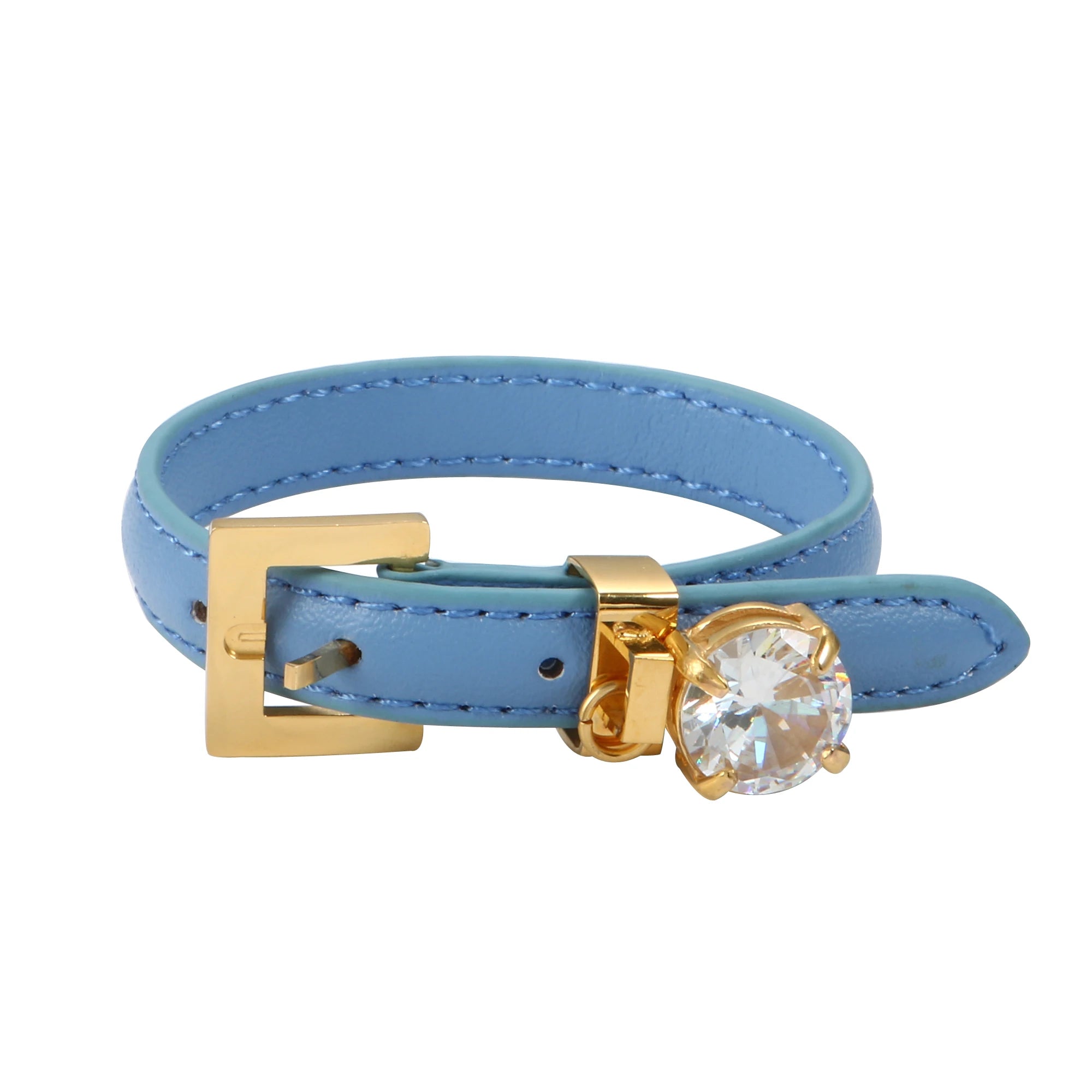 Leather Bangle Bracelet CZ Adjustable Bracelet Watch Belt Wristband Luxury  Jewellery Gift - Guangzhou Mingshixuan Jewellery CO.,Ltd