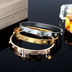 Cuff Bangles Round Charm Ball Bracelets Fashion Stainless Steel Jewelry Gifts - Guangzhou Mingshixuan Jewellery CO.,Ltd