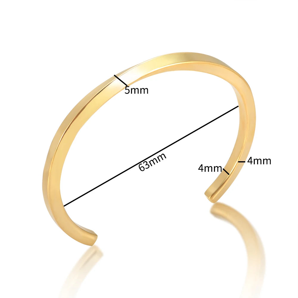 C Shape Open Cuff Bangle Twist Bracelet Lover Jewelry - Guangzhou Mingshixuan Jewellery CO.,Ltd