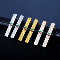 Stainless Steel Stud Earrings Woman Gold Plating Rectangle Trendy Jewelry Gift - Guangzhou Mingshixuan Jewellery CO.,Ltd