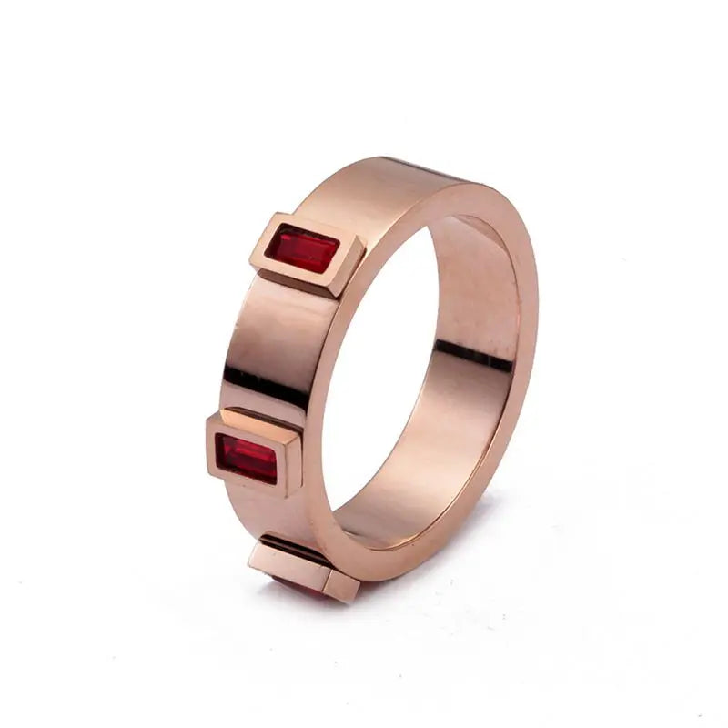 CZ Ring  Wedding Party Classic Red Crystal Charming Finger Rings Luxury  Jewelry - Guangzhou Mingshixuan Jewellery CO.,Ltd