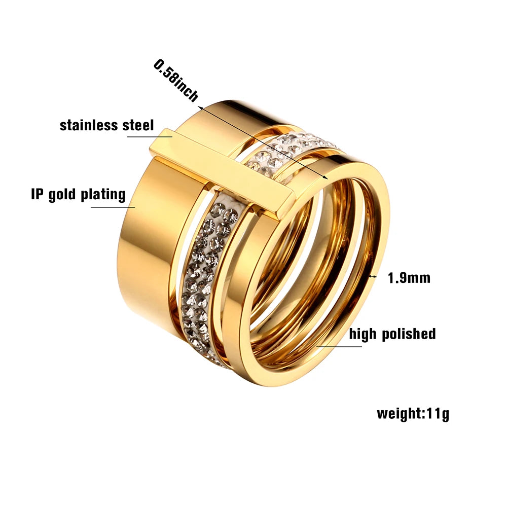 Rings for Woman Men Stones and Crystals Ring Luxury Jewelry Gift - Guangzhou Mingshixuan Jewellery CO.,Ltd