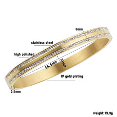 Trendy Cuff Bangle Bracelet Cubic Zirconia Luxury Jewelry - Guangzhou Mingshixuan Jewellery CO.,Ltd