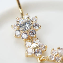 Navel Piercing Rhinestone jewely Flower Dangle Sexy Body Jewelry - Guangzhou Mingshixuan Jewellery CO.,Ltd