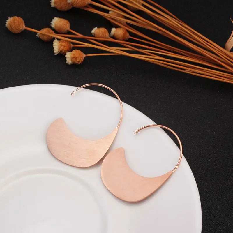 Moon Stud Earrings Charm Earring ( Rose | Gold ) - Guangzhou Mingshixuan Jewellery CO.,Ltd