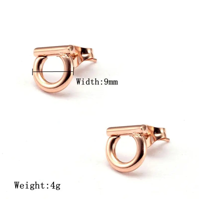 Stainless Steel Stud Earring Gold Plating Geometry Vintage D Earrings - Guangzhou Mingshixuan Jewellery CO.,Ltd