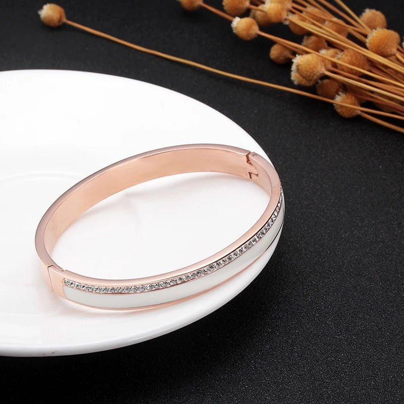 Beauty Stainless Steel Ceramic Resin Bracelets - Guangzhou Mingshixuan Jewellery CO.,Ltd