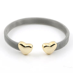 Heart Cuff Bracelets Bangles Mesh Fashion Jewelry - Guangzhou Mingshixuan Jewellery CO.,Ltd