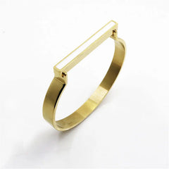 Fashion D Shape Bangle Bracelet Charm Cuff Bangles Couple Jewelry Gift