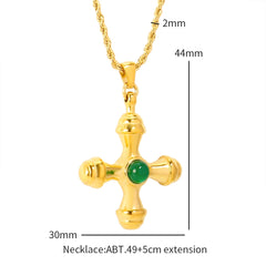 Tiger Eye Stone Cross Pendant Earrings Necklace Set - Guangzhou Mingshixuan Jewellery CO.,Ltd