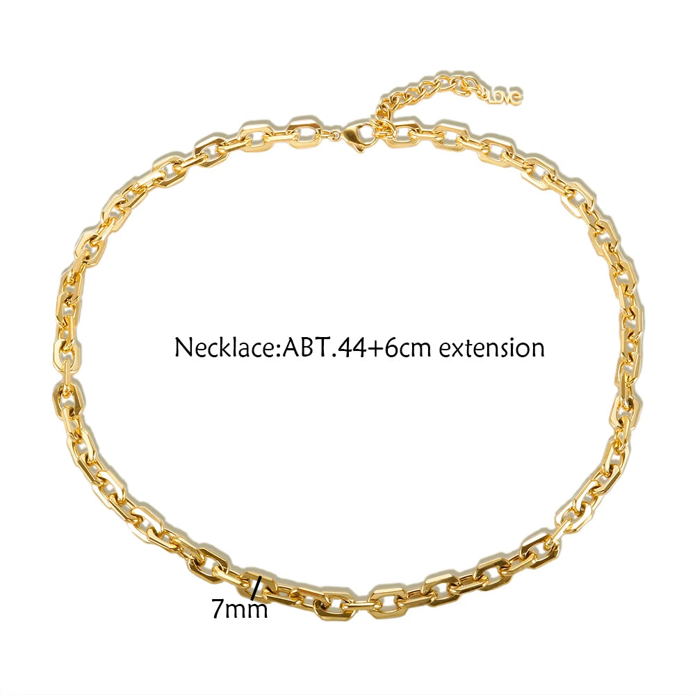 Solder Chain Jewelry Set High Quality Polished Stainless Steel Necklace Bracelet Earrings Set - Guangzhou Mingshixuan Jewellery CO.,Ltd