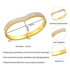 Natural Stone Inlaid V-shaped Bracelet Luxury Zircon Bracelet Jewelry - Guangzhou Mingshixuan Jewellery CO.,Ltd