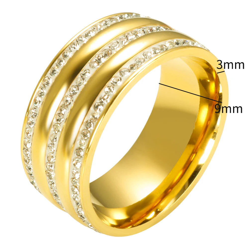 Sparkling Full Crystal Rhinestone Ring Luxury Jewelry - Guangzhou Mingshixuan Jewellery CO.,Ltd