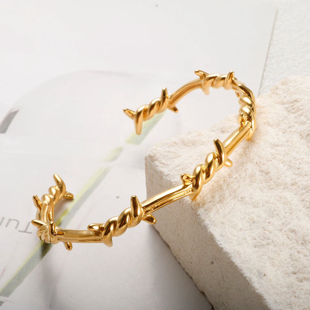 Tangled and Knotted Thorns Bangle Bracelet Open Adjustable Jewelry - Guangzhou Mingshixuan Jewellery CO.,Ltd