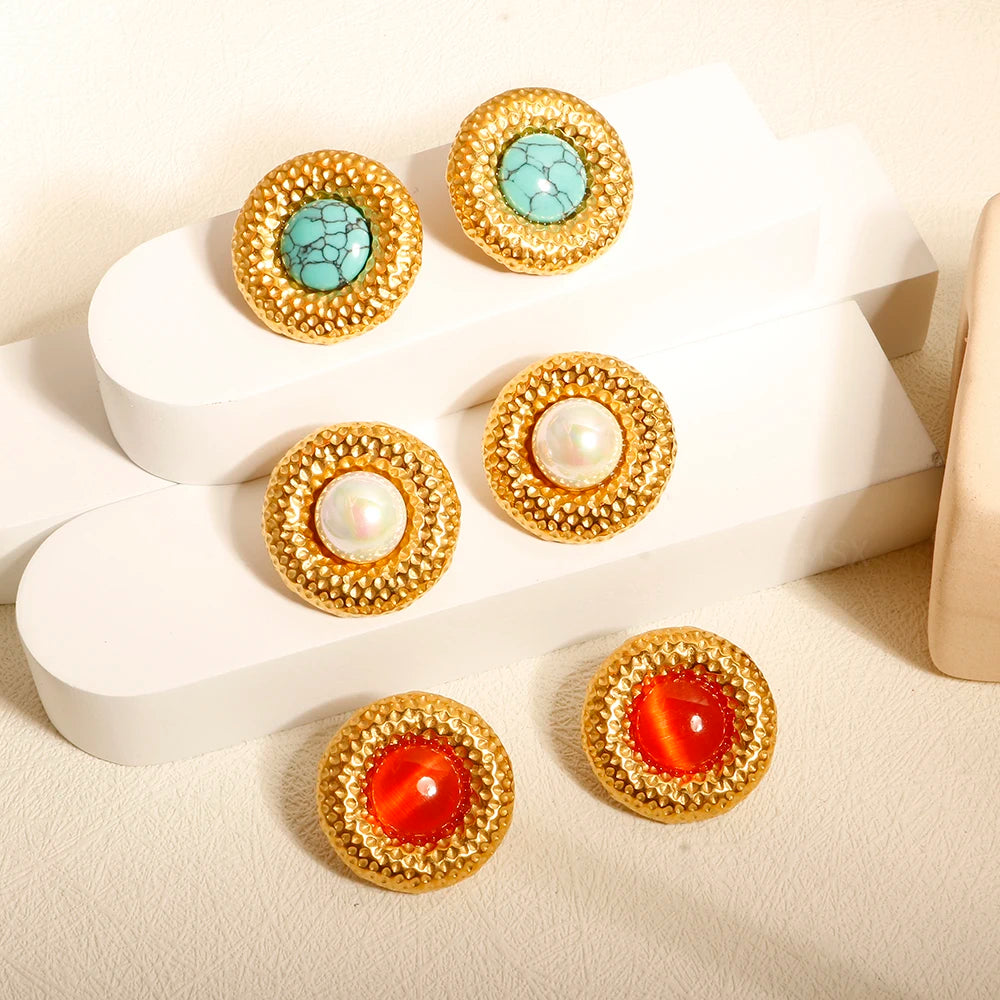 Turquoise Wide Ring Elegant Earrings Necklace Set Jewelry Gifts - Guangzhou Mingshixuan Jewellery CO.,Ltd