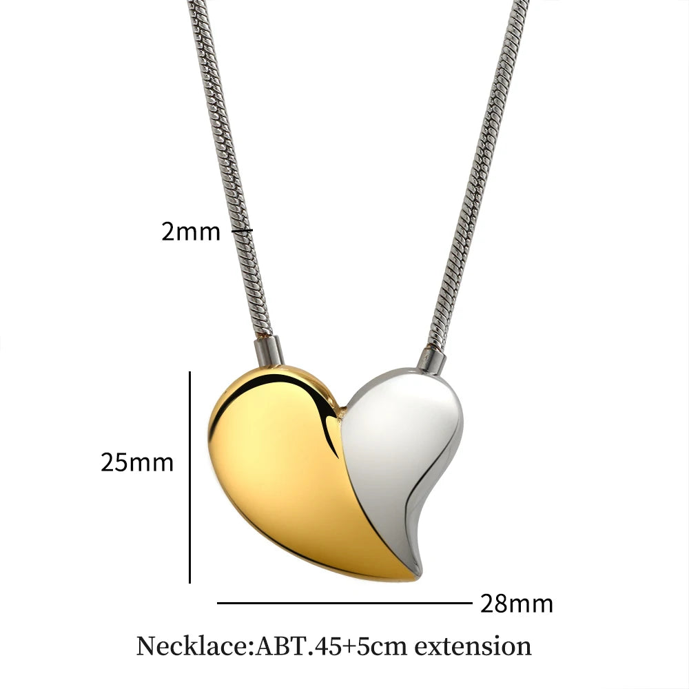 Peach Heart Earrings Necklace Rust Resistant Trendy Jewelry Set - Guangzhou Mingshixuan Jewellery CO.,Ltd