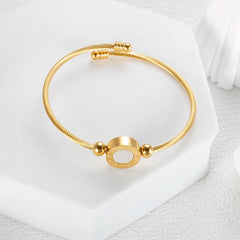 Rotating Bracelet with Round Roman Numerals Bangle - Guangzhou Mingshixuan Jewellery CO.,Ltd