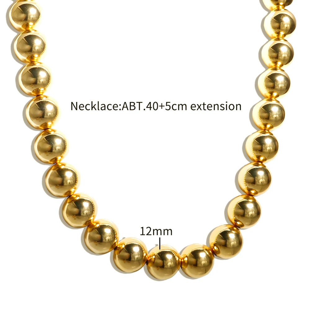 Smooth Beads Necklace Bracelet Ring Set - Guangzhou Mingshixuan Jewellery CO.,Ltd