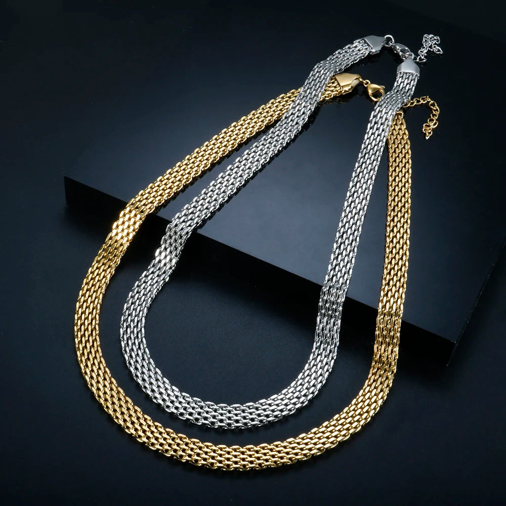 Mesh Necklace Wacthband Chain Bracelet Jewelry Set - Guangzhou Mingshixuan Jewellery CO.,Ltd