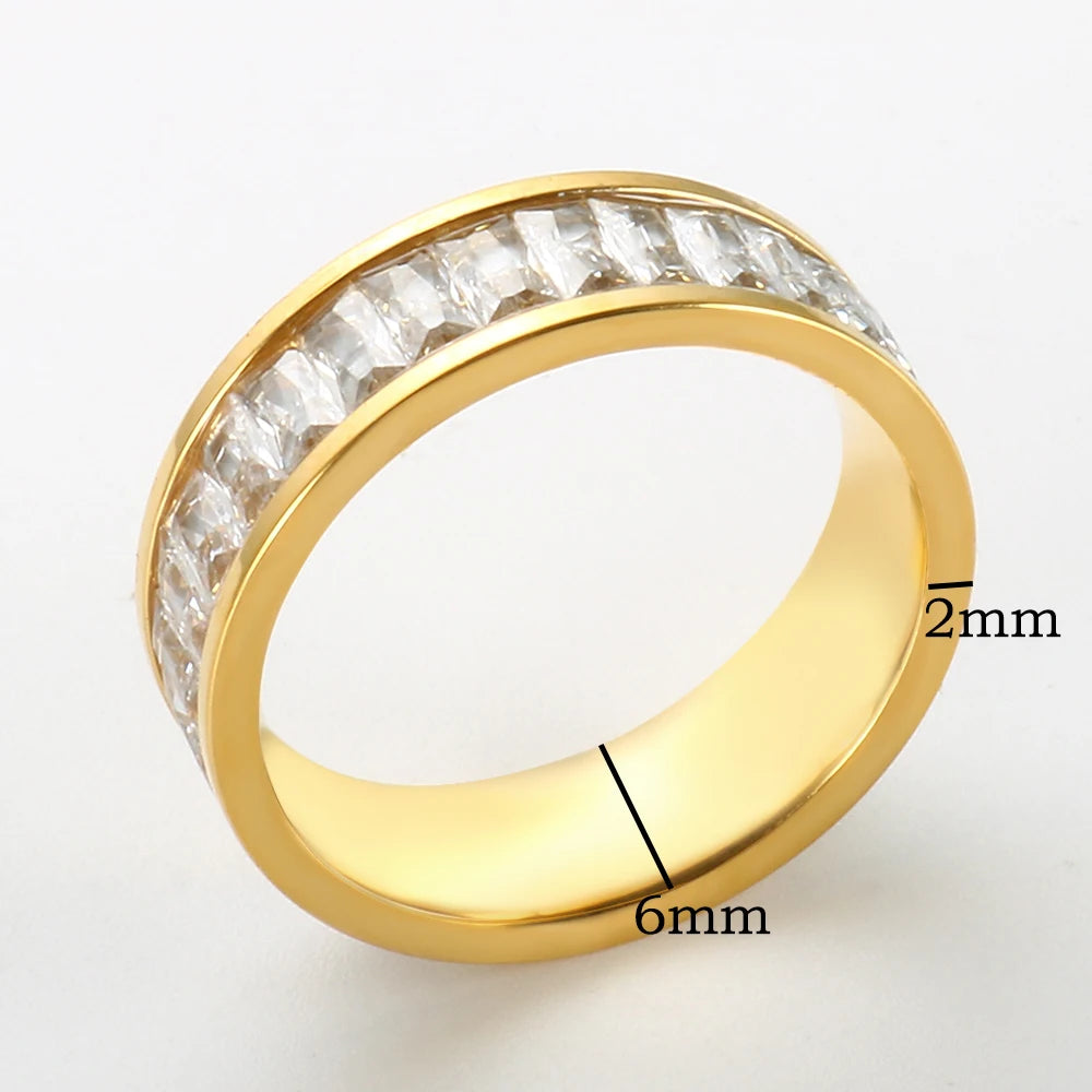 Square Rhinestone Rings CNC Elegant Finger Jewelry - Guangzhou Mingshixuan Jewellery CO.,Ltd