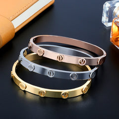 Fashion Jewelry Set Hollow Letter Opening Cuff Bangle Bracelet Gifts - Guangzhou Mingshixuan Jewellery CO.,Ltd