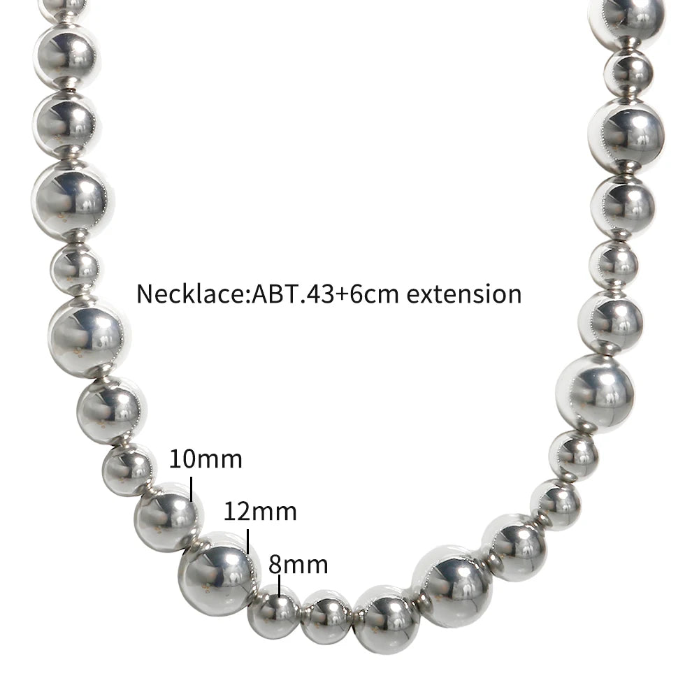 Smooth Beads Necklace Bracelet Ring Set - Guangzhou Mingshixuan Jewellery CO.,Ltd