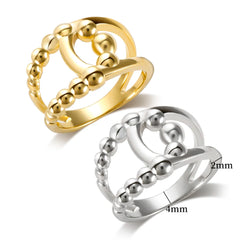 Simple Round Bead Cross Ring - Guangzhou Mingshixuan Jewellery CO.,Ltd