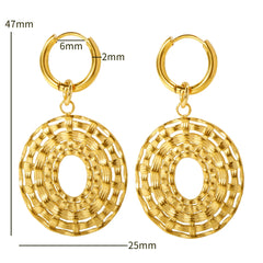 Round Woven Hollow out Pendant Figaro Chain Earrings Necklace - Guangzhou Mingshixuan Jewellery CO.,Ltd