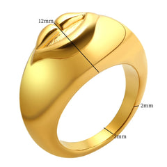 Punk Smooth Smile Lip Engraved Ring - Guangzhou Mingshixuan Jewellery CO.,Ltd