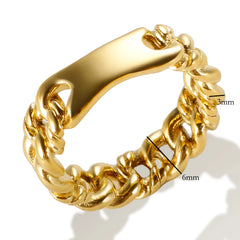 Exquisite Chain Ring Elegant Titanium Steel Rings - Guangzhou Mingshixuan Jewellery CO.,Ltd