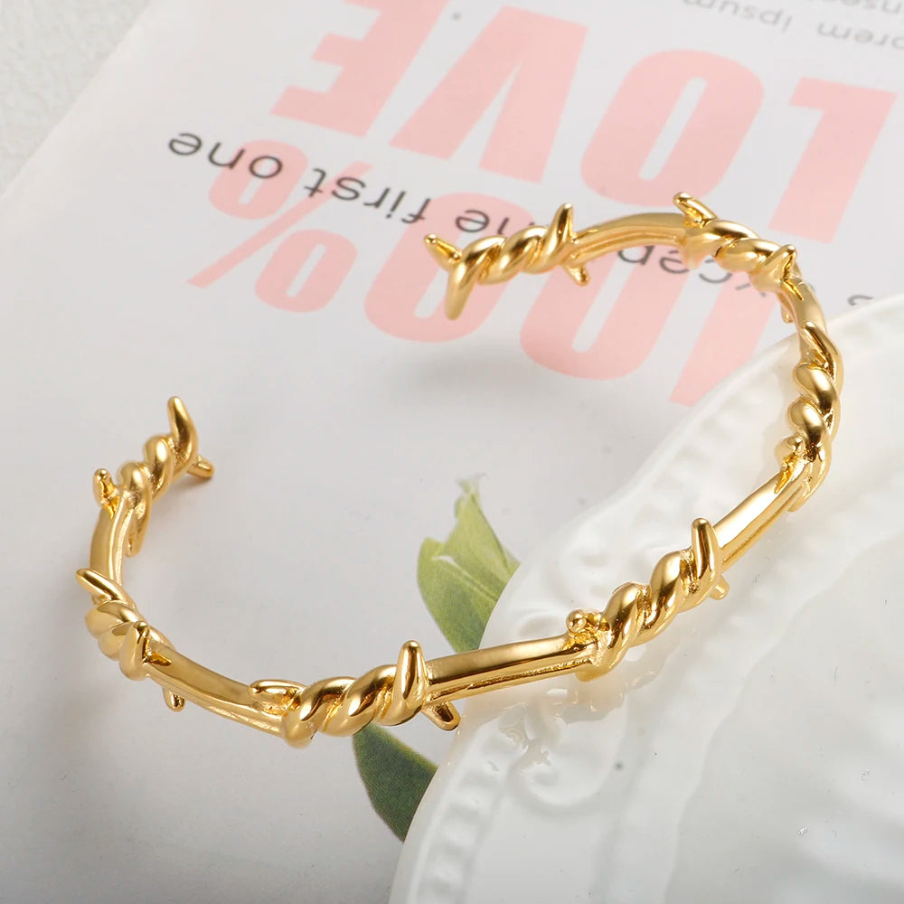 Tangled and Knotted Thorns Bangle Bracelet Open Adjustable Jewelry - Guangzhou Mingshixuan Jewellery CO.,Ltd