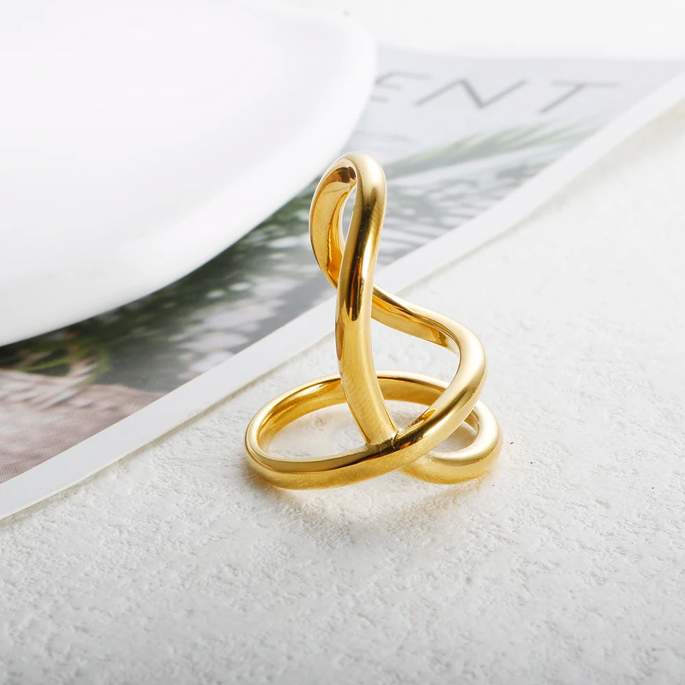 Abstract Line Twisted Vintage Finger Ring - Guangzhou Mingshixuan Jewellery CO.,Ltd