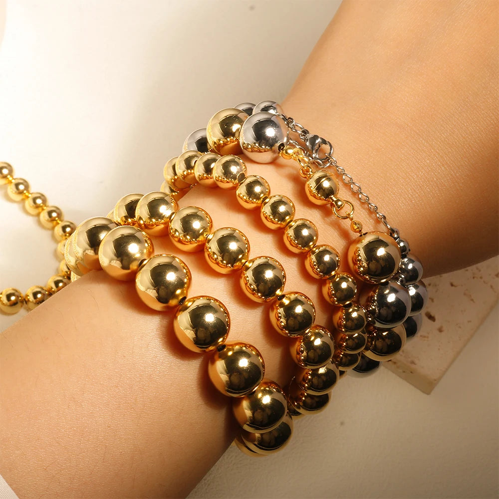 Smooth Beads Necklace Bracelet Ring Set - Guangzhou Mingshixuan Jewellery CO.,Ltd