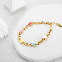 Love Grinding Chain Bracelet Colorful Thick Classic Jewelry