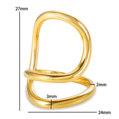 Abstract Line Twisted Vintage Finger Ring - Guangzhou Mingshixuan Jewellery CO.,Ltd