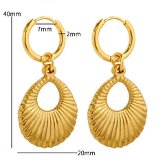 Droplet Hollow Radiant Stripe Pendant Necklace Earring Gifts - Guangzhou Mingshixuan Jewellery CO.,Ltd