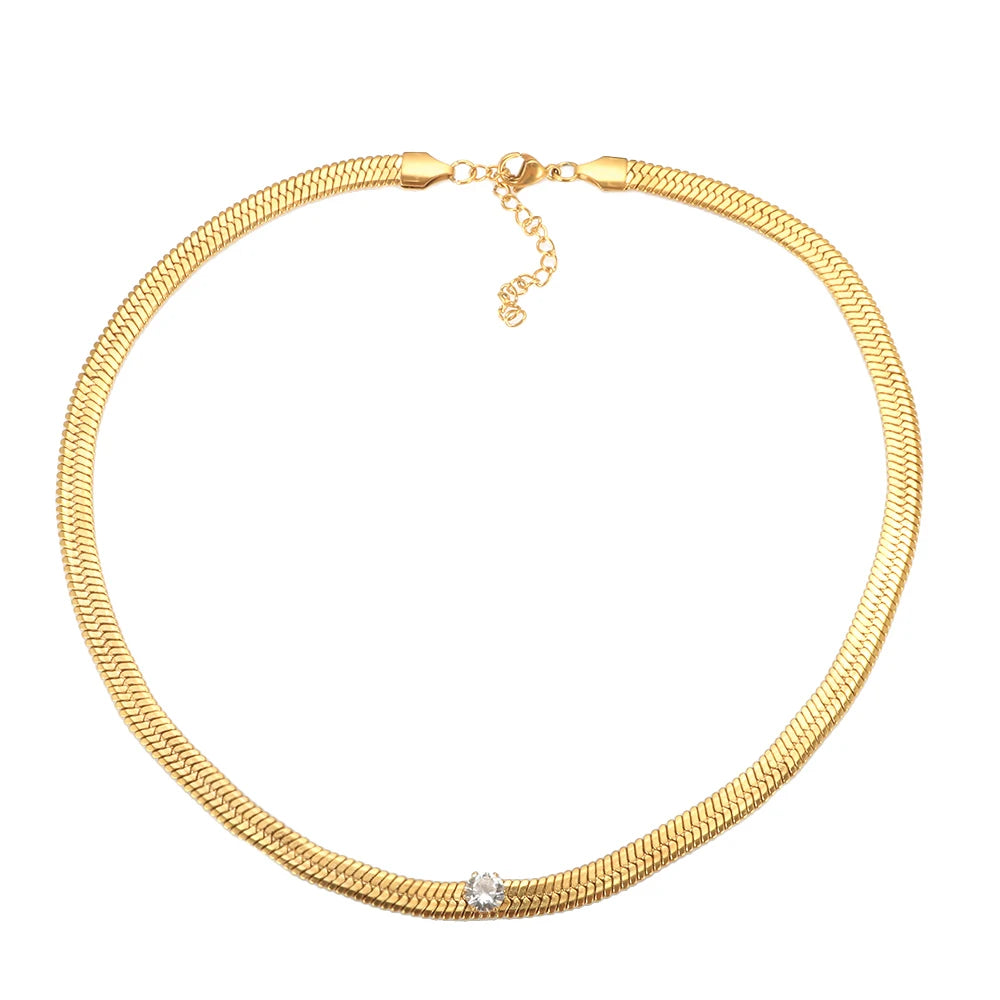 Cubic Zirconia Blade Chain Jewelry Crystal Bracelet Choker Necklace - Guangzhou Mingshixuan Jewellery CO.,Ltd